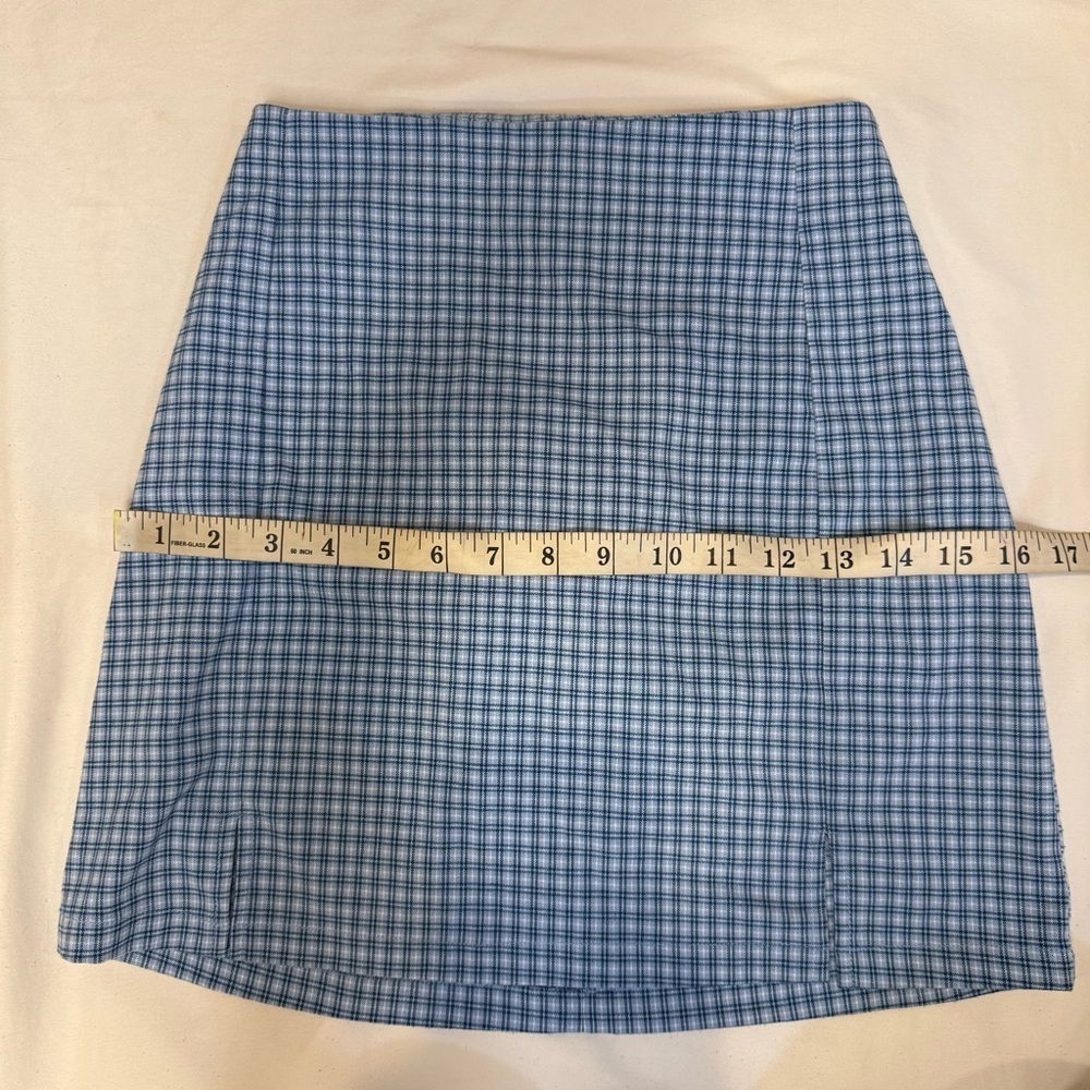 Brandy Melville Blue Plaid Skirt - Picture 6 of 11